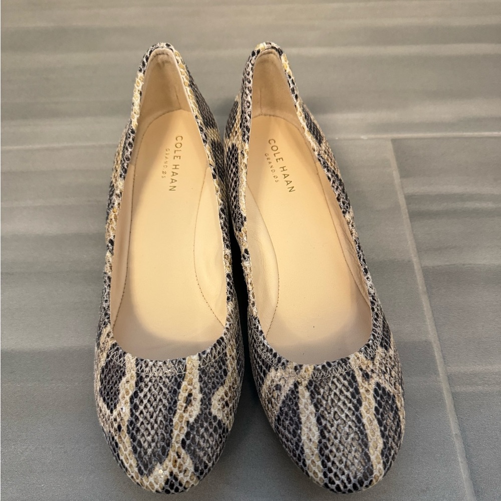 Cole haan sadie grand os wedge 7 snake leather